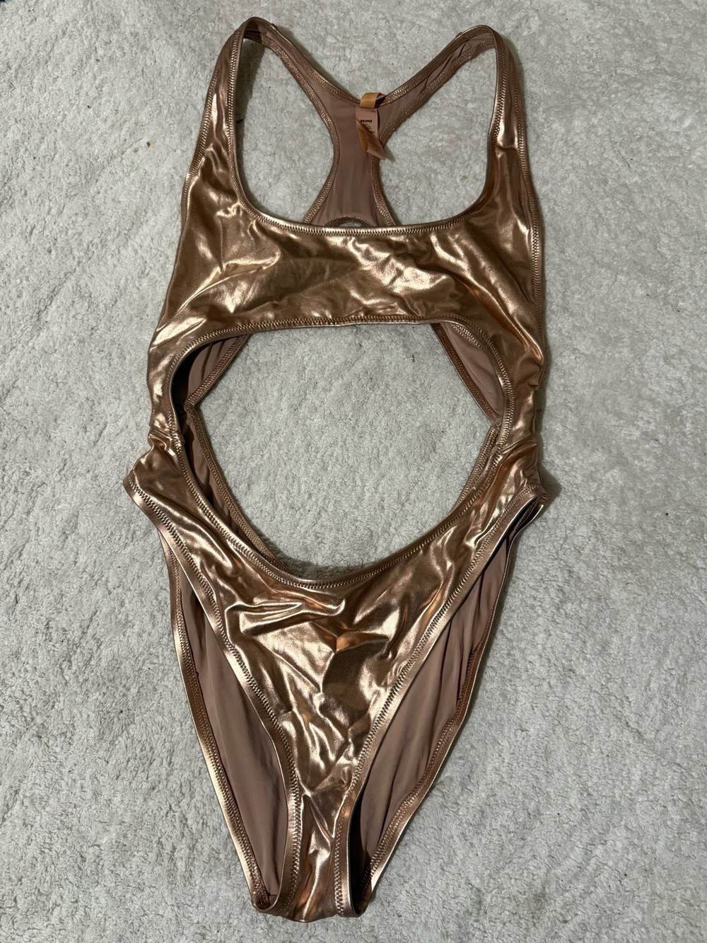 Skims Metallic One-Piece Swim